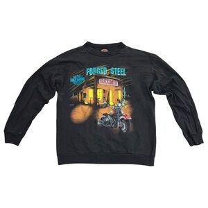Vintage Harley Davidson Sweater Motorcycle Blacksmith Crewneck USA